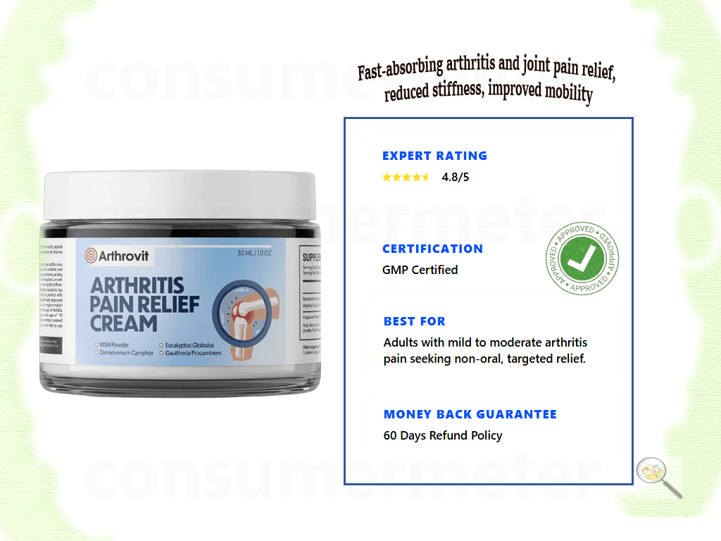Arthrovit Arthritis Pain Relief Cream Reviews